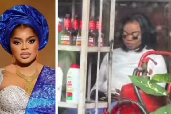 Videos and images of Bobrisky lookalike spotted in Lagos