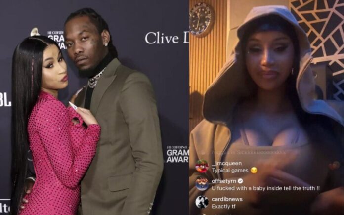 Offset Accuses Wife, Cardi B, Of Laying With a Man While Pregnant In Live Video